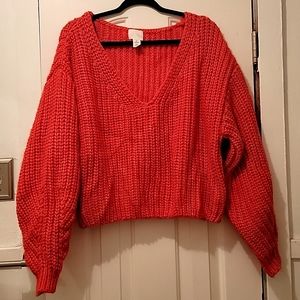 H&M Orange chunky sweater